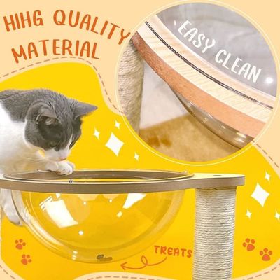 ハンマックと現代猫の木 天然シサルロープ 屋内猫と子猫 木の猫家具
