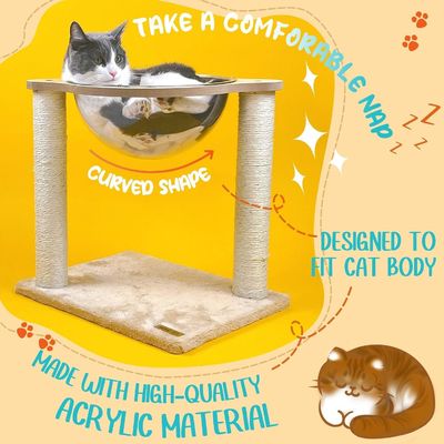 ハンマックと現代猫の木 天然シサルロープ 屋内猫と子猫 木の猫家具