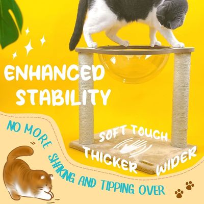 ハンマックと現代猫の木 天然シサルロープ 屋内猫と子猫 木の猫家具