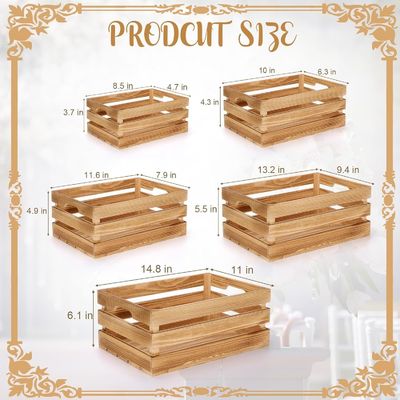 5pcs 装飾的な巣木箱 保存と展示のための牧場風コンセプト