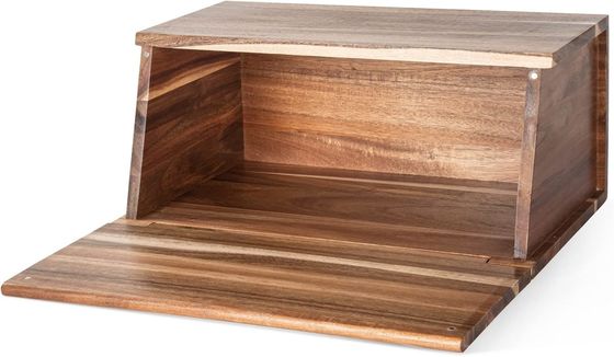 木製のパンボックス オールインワンパーツ オーガナイザー キッチン 組立 天然 ヴィンテージ パン 食品 貯蔵 ビン コンテナ