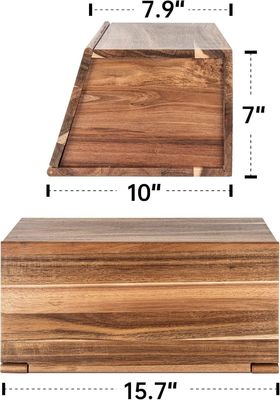 木製のパンボックス オールインワンパーツ オーガナイザー キッチン 組立 天然 ヴィンテージ パン 食品 貯蔵 ビン コンテナ