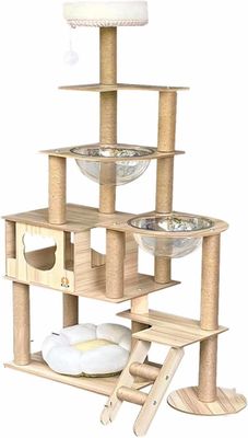 オーダーメイドサイズ 木製猫塔 多層クライミングフレーム スクラッチャー部品