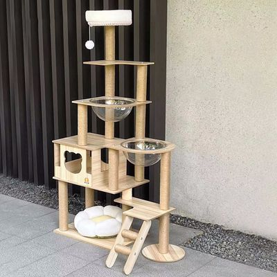 オーダーメイドサイズ 木製猫塔 多層クライミングフレーム スクラッチャー部品