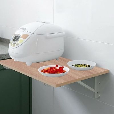 カスタムサービス モダンデザイン マシッドウッド 折り畳み壁棚 浴室 木製 壁飾り