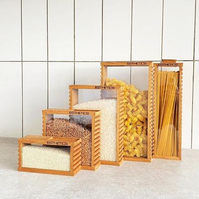 環境に優しいキッチンアクセサリーにおける米パスタのための機能的なデザイン食品貯蔵器