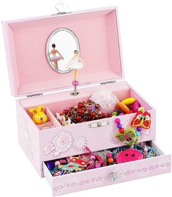 ギフトパッケージ カスタム プリンセス MDF ピンク バレリーナ テーマ ミュージカル 女の子のための宝石箱