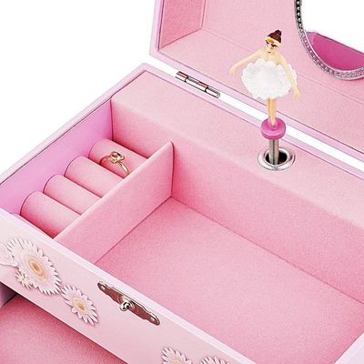 ギフトパッケージ カスタム プリンセス MDF ピンク バレリーナ テーマ ミュージカル 女の子のための宝石箱