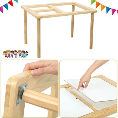 幼稚園用の3つの箱付きの木製の感覚テーブル スタンド分類 折りたたみのないラック