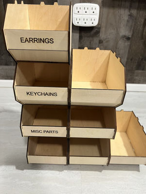 現代のデザインとオフィス用品の保管用木製のデスクトップオーガナイザー 収納箱