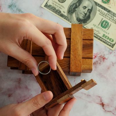 ダブル マジックボックス ブレインティザー 隠しコンパートメントの固木箱