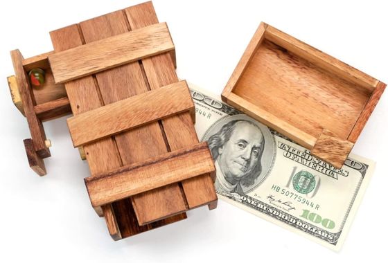 ダブル マジックボックス ブレインティザー 隠しコンパートメントの固木箱