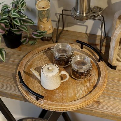 ホーム レストラン バー ホテル 結婚式 木製 シンプル カラー 仕立て トレイ ハンドル 飾り付け