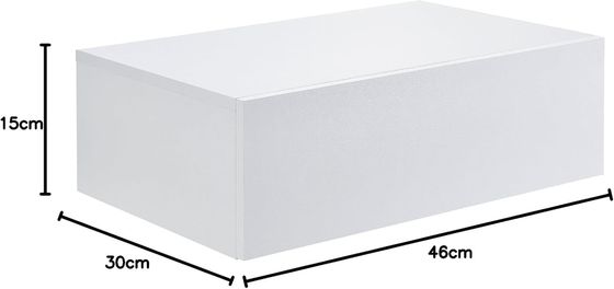 便利な廊下 収納 壁付き 木造 浮き棚 引き出し 46 x 30 x 15cm