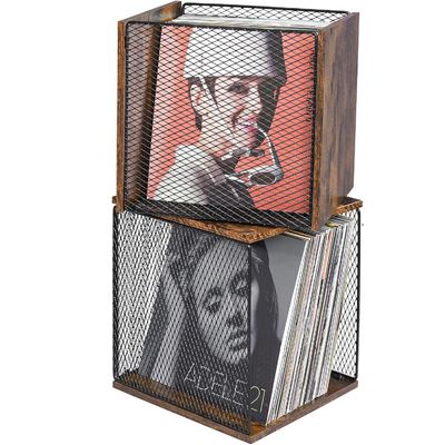 工業用レコードホルダー 棚 ヴィニールレコード 収納家具 現代のデザインスタイル