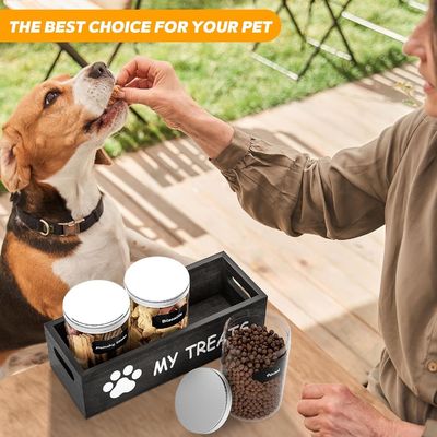 機能的なデザイン 簡単にアクセスし保管するための防空ペットフードオーガナイザー 6.2*6.2*4.48