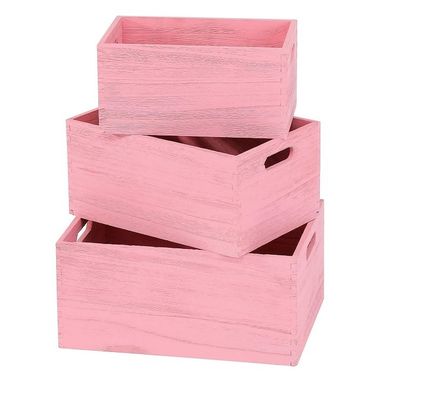 野菜やパンの果物のための手造りの木製貯蔵セット 3 枚組の巣箱