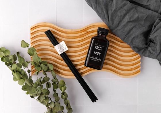 モダンカスタムボホスタイルのための装飾メープル木の波紋板ディスプレイサービストレイ