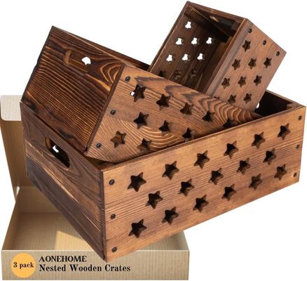 本収納用木箱 オーダーメイドロゴ 受け入れられる装飾用巣箱 木箱