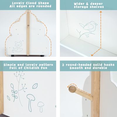 機能的なデザイン 多機能の木製書架 子供用書