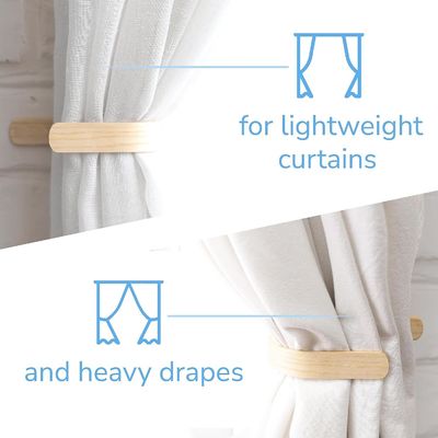 木製のカーテンプルバック 2つのセット 記念日用 現代の農家のデザイン