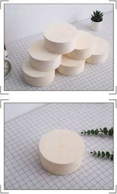 丸い箱 バーガーケーキのトレイ オーダーメイド ロゴ 受け入れられる コンポスタブル 木製容器