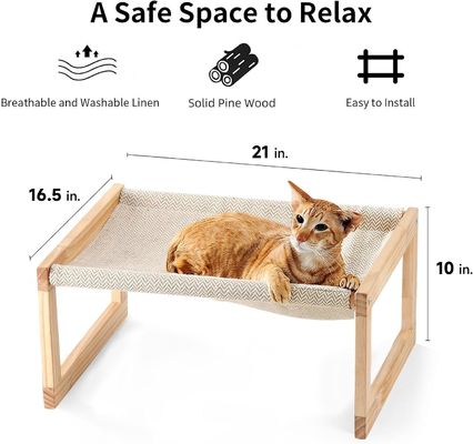 郵便包装 Y 木製 ネコ ハンマック 21 X 16.5 インチ 高いペット 家具 木色