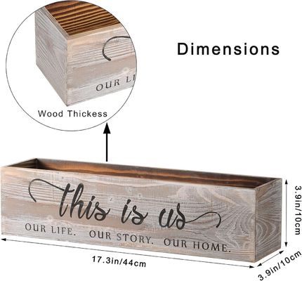 木製の長方形のプランターボックス 田舎のセンターピース オーダーメイドロゴ 受け入れられる