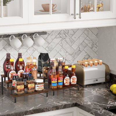 家庭用 木製洗濯用 棚整理器 露地式ディスプレイ 階層化 香水 と コローニン