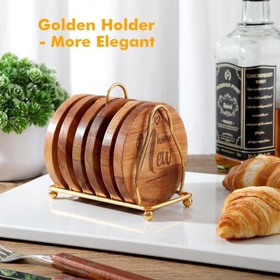 印刷 オーダーメイド 9cm 丸いバー 家庭用飲み物 コースター 木製 バンブー コースター