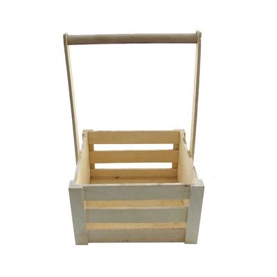 ポータブルな果物組織のためのカスタムアンティーク木製パイン貯蔵バスケット