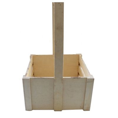 ポータブルな果物組織のためのカスタムアンティーク木製パイン貯蔵バスケット