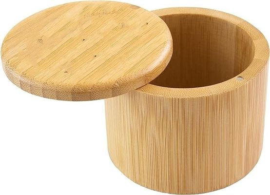 マグネット蓋付き多機能の竹塩室収納箱 手作り 6オンス容量