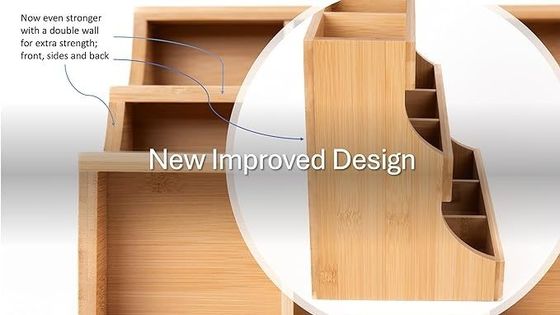 他のプレゼント 工芸品 3層 バンブー お茶袋 収納箱 180袋 松の木色