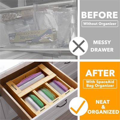 カスタム ロゴ ティンバー バンブー サイズ バッグ の 貯蔵 オーガナイザー シルクスクリーン プリント