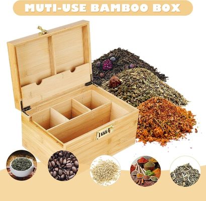 切り取れるトレイとコンビネーションロック付きのシンプルな木製の箱 オーダーメイドの臭いを防ぐ保管