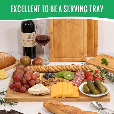 18x12インチ 有機バンブー プレオイルカットボード