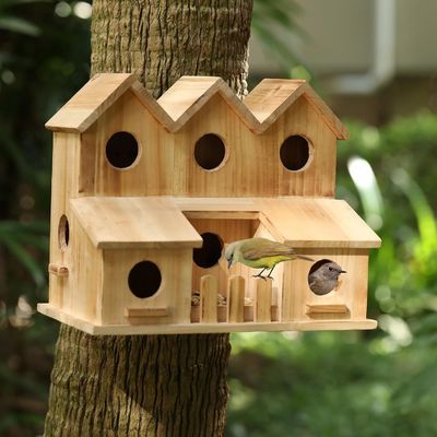 手作り 木製の鳥居 8 穴 滑り蓋 スタイル 未完成 ビーチ 木色