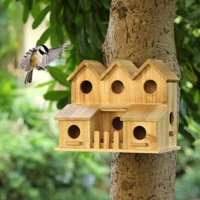 手作り 木製の鳥居 8 穴 滑り蓋 スタイル 未完成 ビーチ 木色