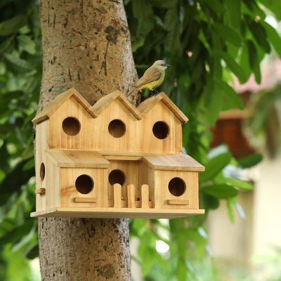 手作り 木製の鳥居 8 穴 滑り蓋 スタイル 未完成 ビーチ 木色