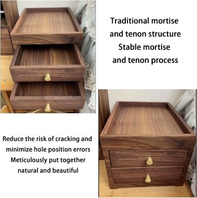 シルクスクリーン 印刷 木製 デスクトップ 収納 箱 双層 引き出し など