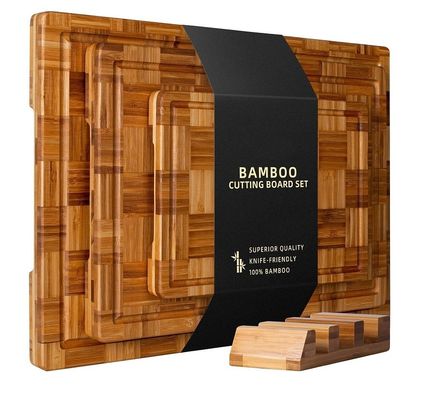 3つのパーソナライズされた竹切断板の持続可能セット