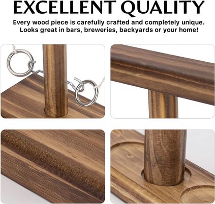 固形木製のリング ハック 投げゲーム 人気 バーの学習体験のためにカスタマイズ