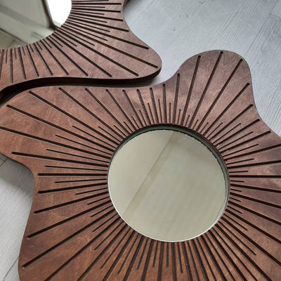 美しい家具 壁鏡 ダイニングルームと入り口の装飾のための3枚セット