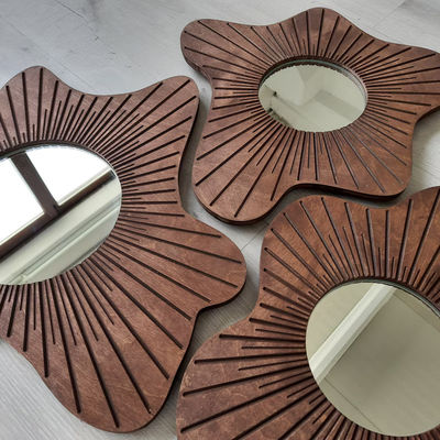 美しい家具 壁鏡 ダイニングルームと入り口の装飾のための3枚セット