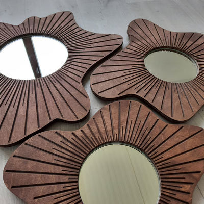 美しい家具 壁鏡 ダイニングルームと入り口の装飾のための3枚セット