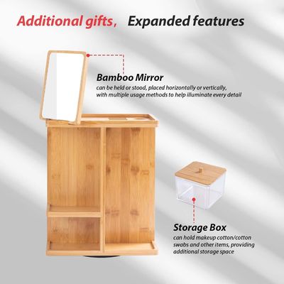 彫り木 の 竹 の 化粧 器 や 皮膚 ケア 器 具 の 保存 器