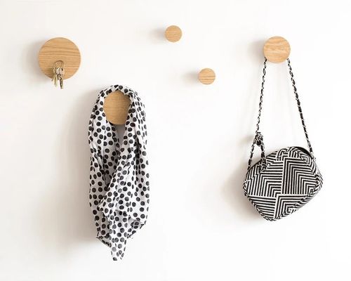 壁用の木製の磁気キーホルダー オークフック