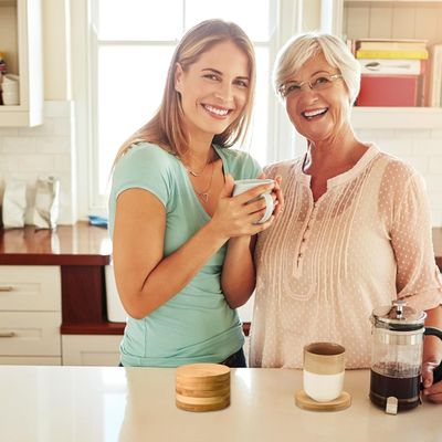 カスタマイズされたキッチン方形丸茶杯パッドセット 印刷付きの竹木コースター