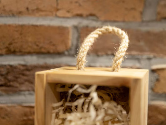 焼印付きの長方形の木製ワインボックス パーソナライズド記念日 結婚式